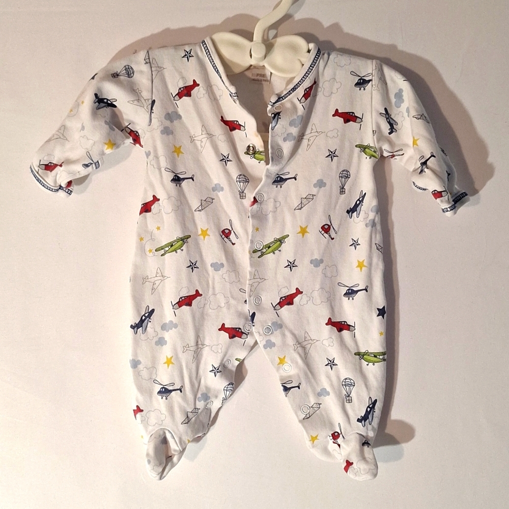 Kissy Kissy Premature baby Footed Bodysuit Onesie Helicopter Planes Newborn